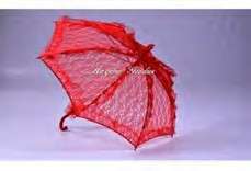 Lace Parasols Wedding Umbrellas -red small