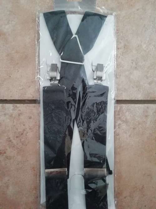 Braces/suspenders - dark grey thick strap