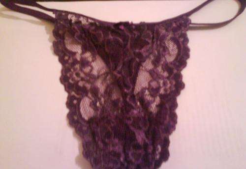 G-string thong - Purple lace 10-12