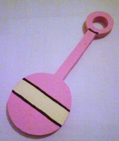 Babyshower Polystyrene Decorations - Rattle