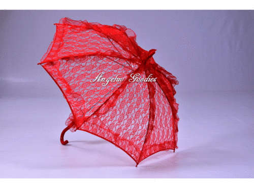 Wedding Lace Parasols / Umbrellas **Large - Red