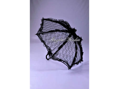 Wedding Lace Parasols / Umbrellas **Large - Black
