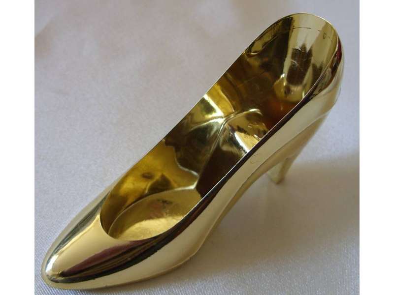 Wedding Favour - Gold shoe favour holder