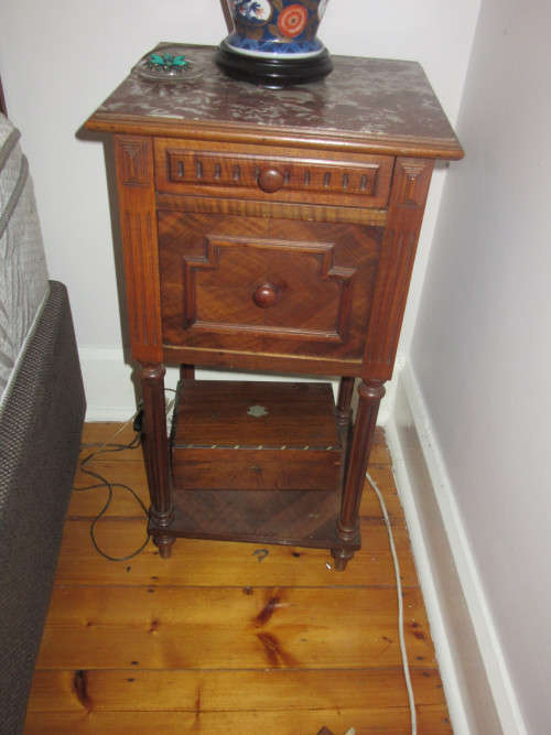 French marble and Kingswood pedestal
