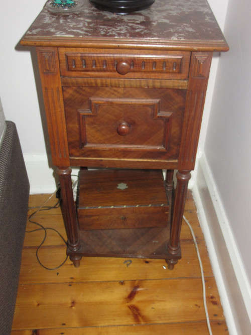 French marble and Kingswood pedestal