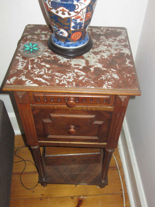 French marble and Kingswood pedestal