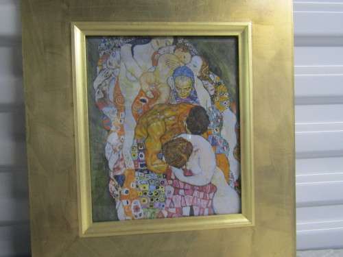 A pair of Gustav klimt prints