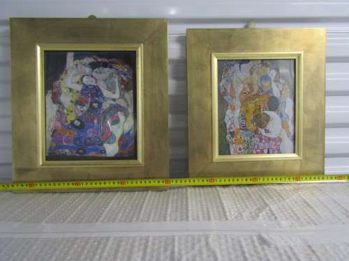 A pair of Gustav klimt prints