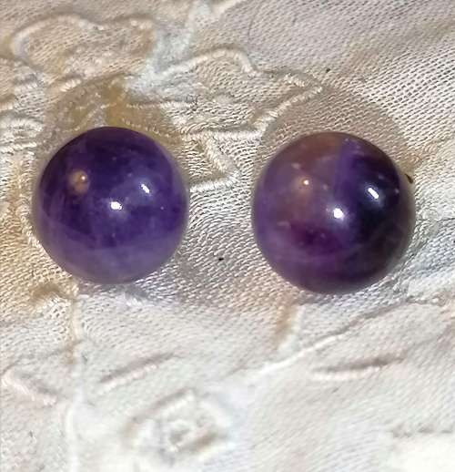 A stunning pair of vintage amethyst earrings