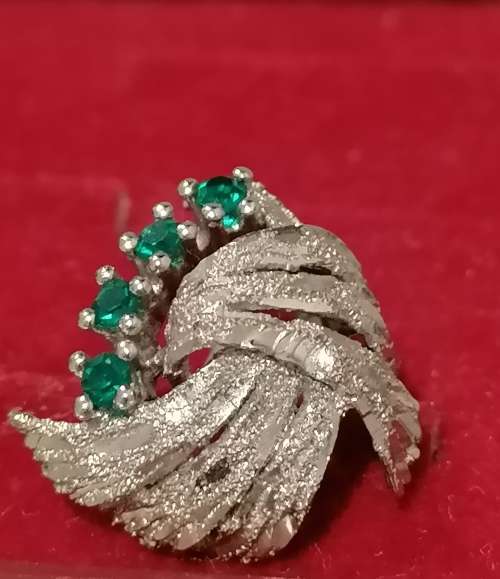 Stunning vintage sterling clip on earrings
