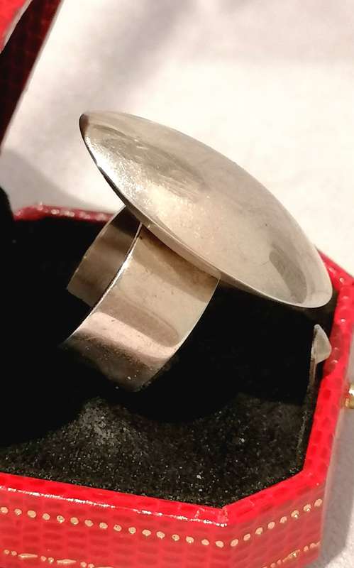 A devine mid century silver ring