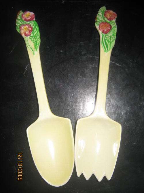 a gorgeous pair of carlton ware primula salad servers