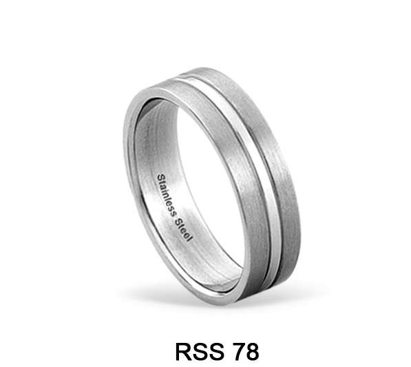 Men's Stainless Steel Rings RSS 78 - Size R