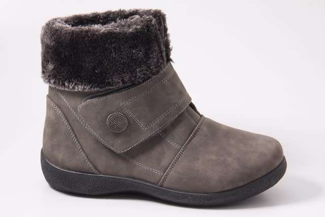 Ankle Boot Velcro Grey