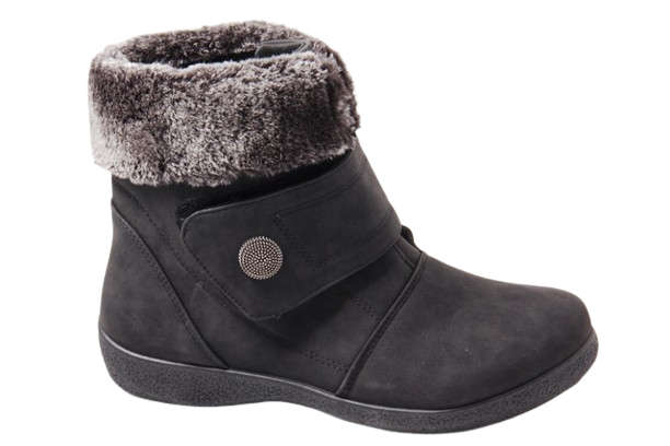 Ankle Boot Velcro Black