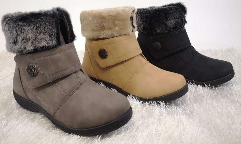 Ankle Boot Velcro Grey
