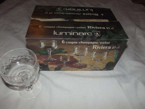 Set of Luminarc Coupe Champagne Glasses - No Reserve