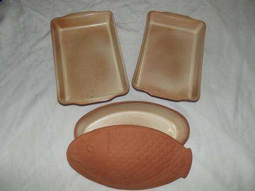 3 Earthernware Dishes - No Reserve