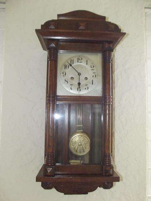 WOW WOW!!! Stunning Solid Oak Wall Clock HAC