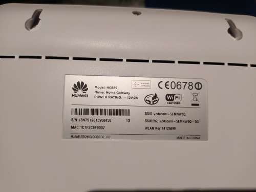 Huawei HG659 Vodacom VDSL/ADSL Router