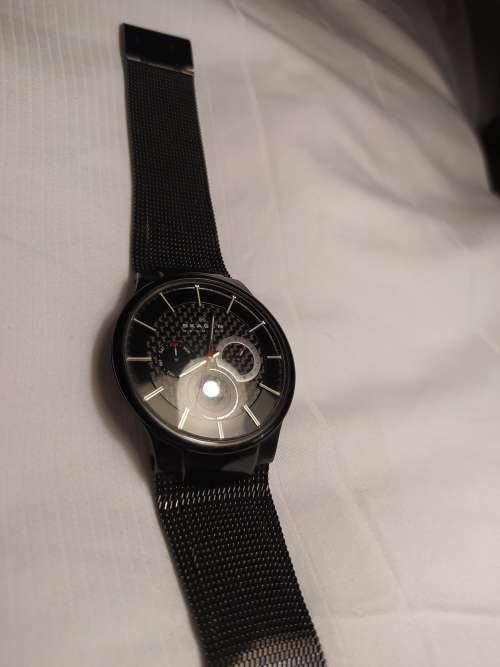 Skagen Titanium and Carbon Fibre Day-Date