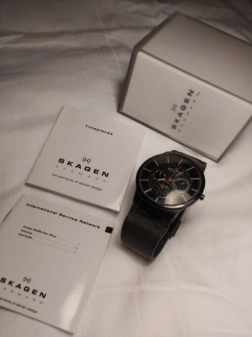 Skagen Titanium and Carbon Fibre Day-Date