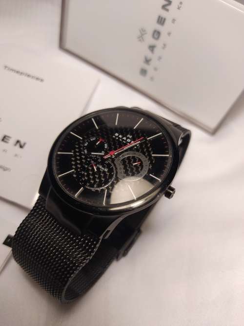 Skagen Titanium and Carbon Fibre Day-Date
