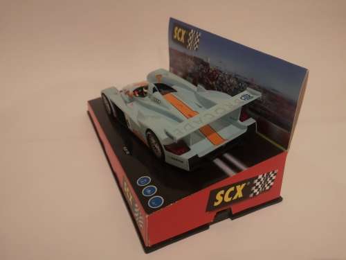 Scalextric SCX Audi R8 Gulf Slot Car