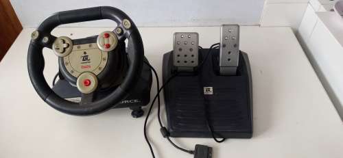 Gamester Dual Force Racing Steering wheel and pedals for PS2 (read description)