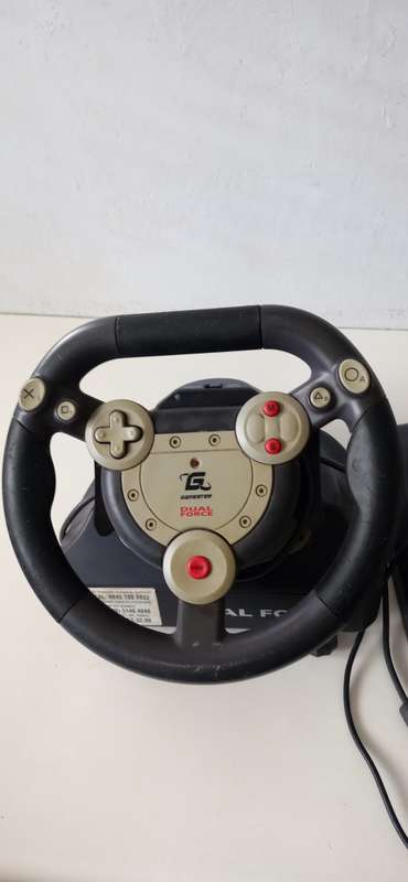 Gamester Dual Force Racing Steering wheel and pedals for PS2 (read description)