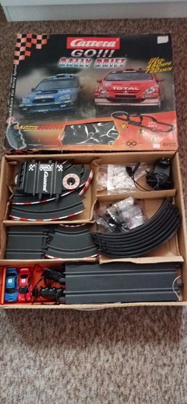 Late entry!! Carerra Go!!! Rally Drift slot car race set (1:43 scale) - in box! (read description)