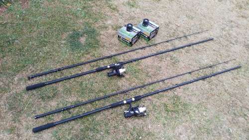 conoflex 12 ft fishing set- 2 rods and 2 reels