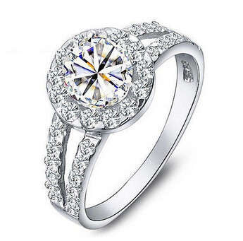 Fashion 3 Carat Cubic Zirconia 925 Sterling Silver Ring