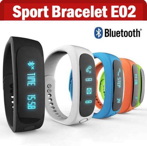 E02 Bluetooth SmartBand Smart Wristband Fitness Sports Bracelet