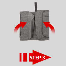 Foldable Travel Duffle Bag with Shoes Compartment (Grey)