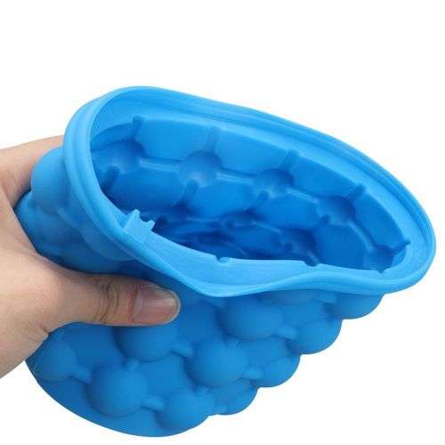 Ice Cube Maker Genie Ice Bucket - Blue