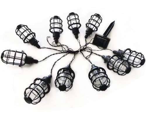 Lantern Cage Solar String Lights - 10 Piece
