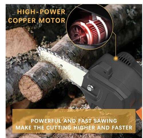 4 Inch Chainsaw With 2 x 25v Rechargeable Batteries