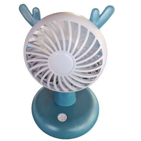 Stylish Mini Desk Fan with ears - Rechargeable - 2 Speed