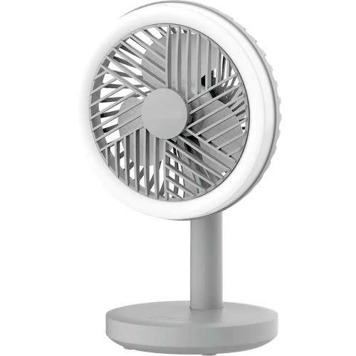 Rechargeable Mini Table Fan with Ring Light