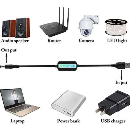 Voltage Converter USB 5V to 12V (Power Bank to Wi-Fi Router)