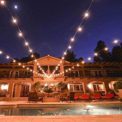 10 Garden Bubble String Light with Hooks And Extension Port 220V 5M - Warm White