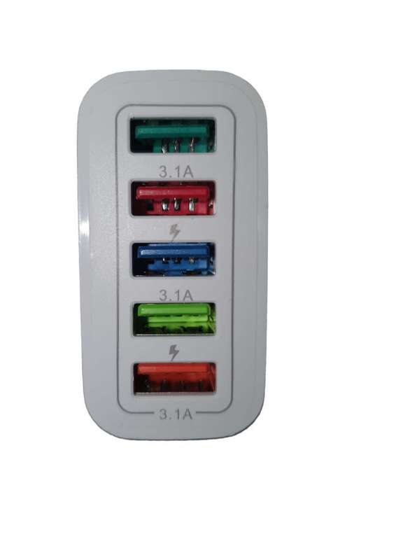 48W Charger Plug - 4 USB Ports & 1 Type C Port