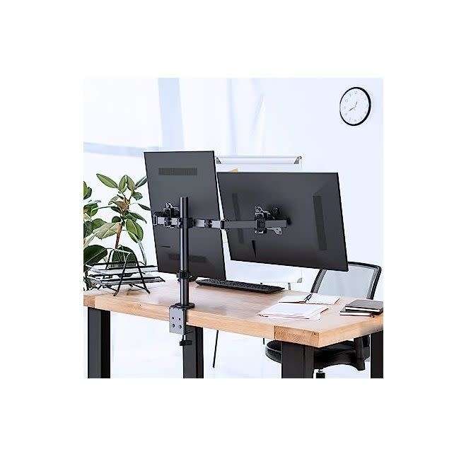 Dual Arm Desktop Monitor Clamp Stand