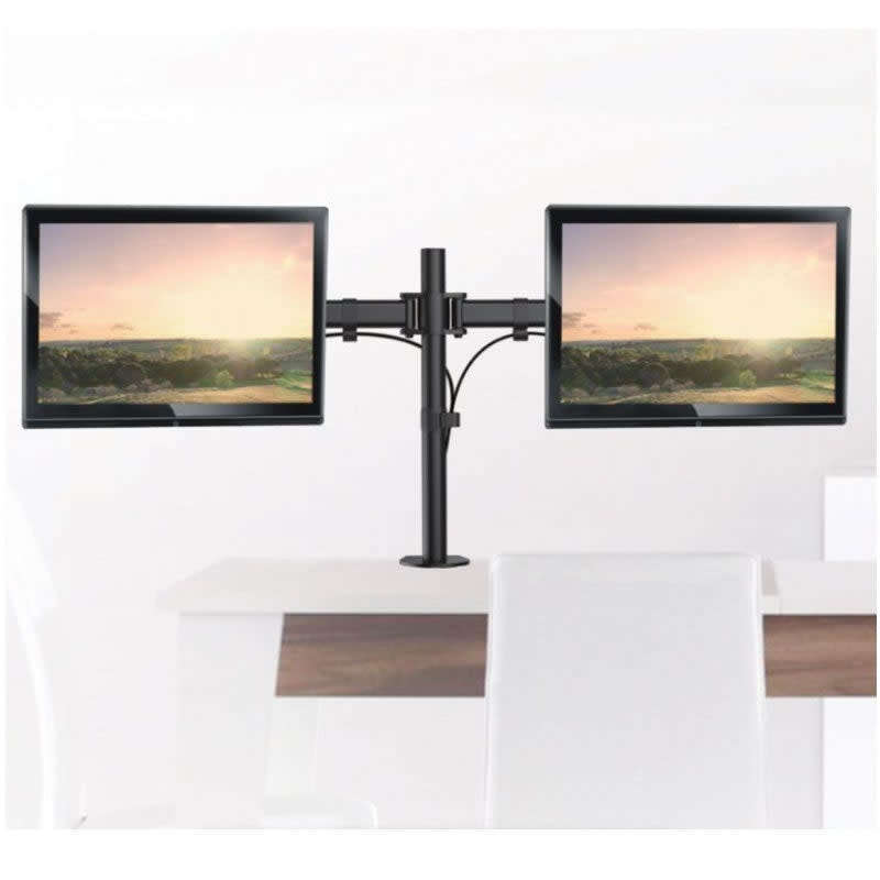 Dual Arm Desktop Monitor Clamp Stand