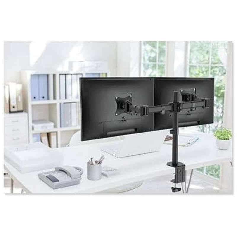 Dual Arm Desktop Monitor Clamp Stand