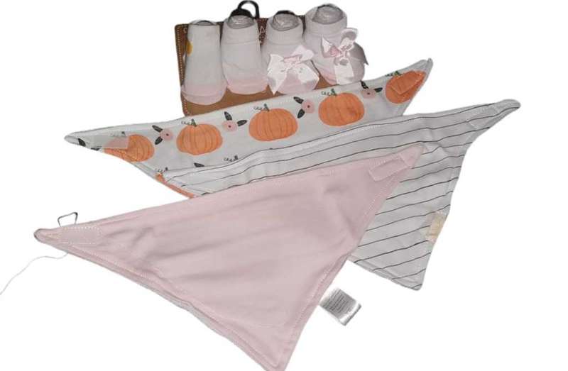 Lila & Jack 5 pack Thanksgiving Bandana Bib and Sock Set - 0-6 months