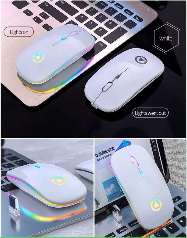Ultra-thin Rechargeable LED Colourful Wireless Mouse
