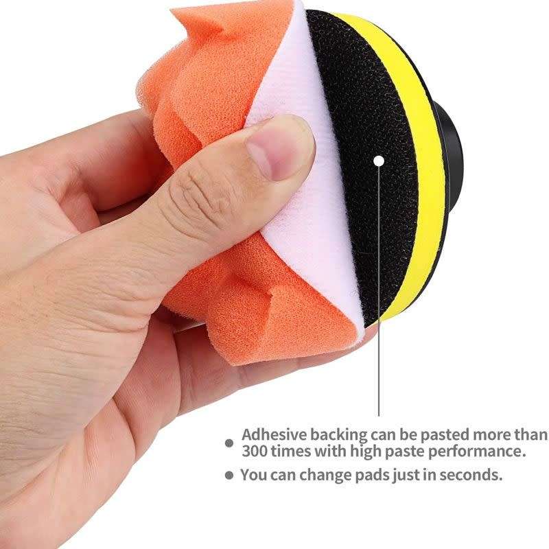 Car Foam Drill Polishing Pad - 11 Piece
