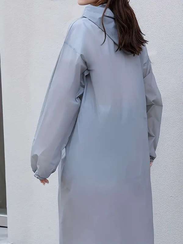 Waterproof & Windproof Adult Raincoat - Grey